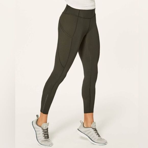 lululemon athletica Pants - Lululemon 7/8 Tight II *Nulux 25" Dark Olive